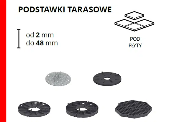 Podstawki pod płyty tarasowe