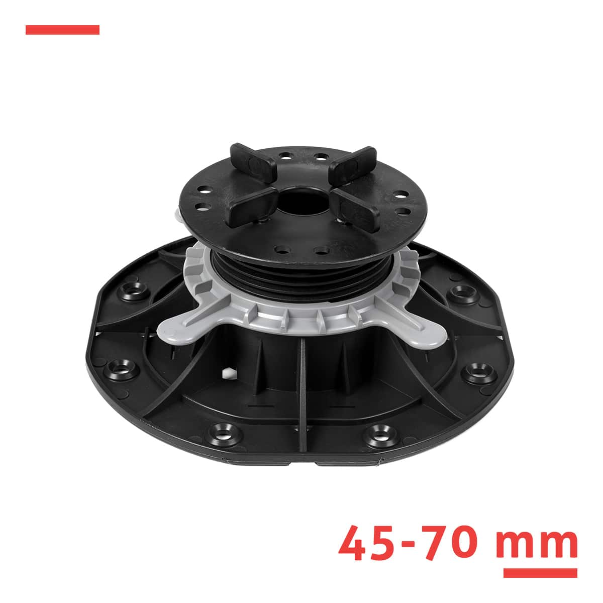 Wspornik tarasowy regulowany 45-70 mm pod płyty trasowych z fugą 3 mm
