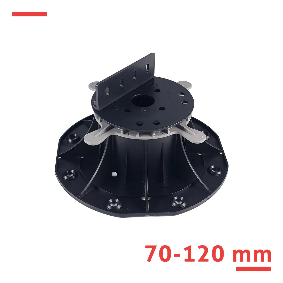 Regulowany wspornik tarasowy STANDARD 70-120 mm do płyt trasowych z fugą 3 mm