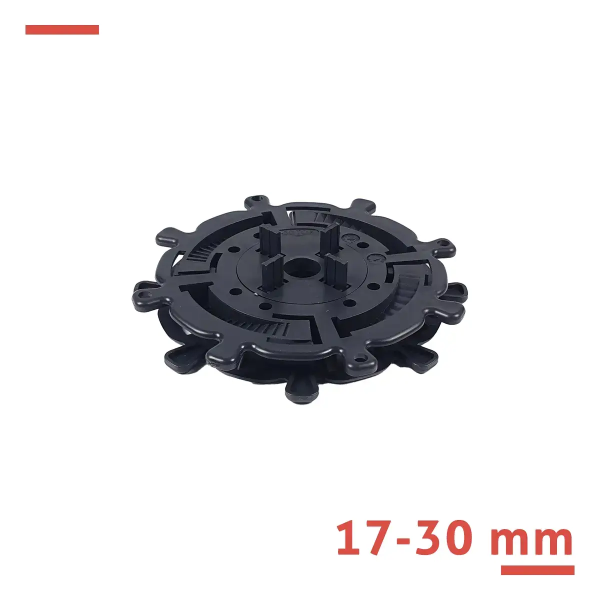 Regulowany wspornik tarasowy serii SPIRAL 17-30 mm do płyt z fugą 3 mm