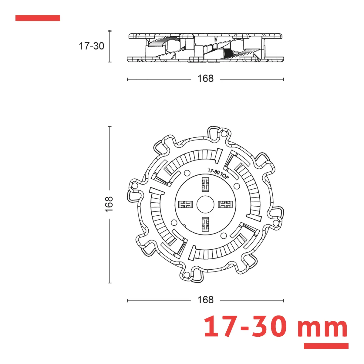 Wspornik regulowany 17-30 mm - obrazek 7