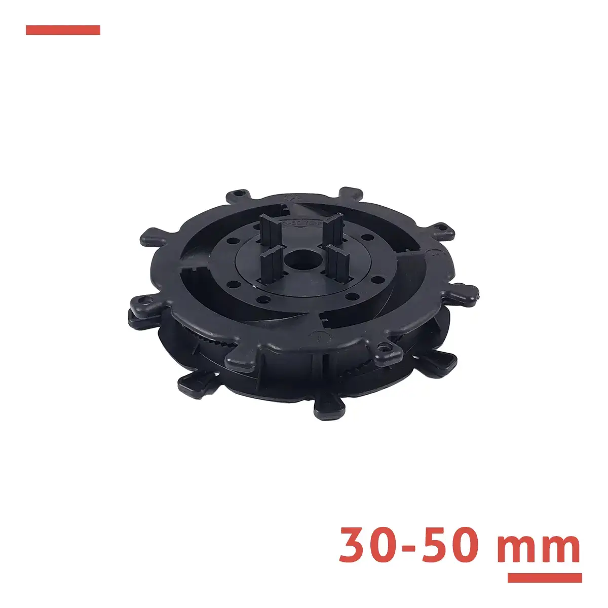 Regulowany wspornik tarasowy serii SPIRAL 30-50 mm do płyt z fugą 3 mm