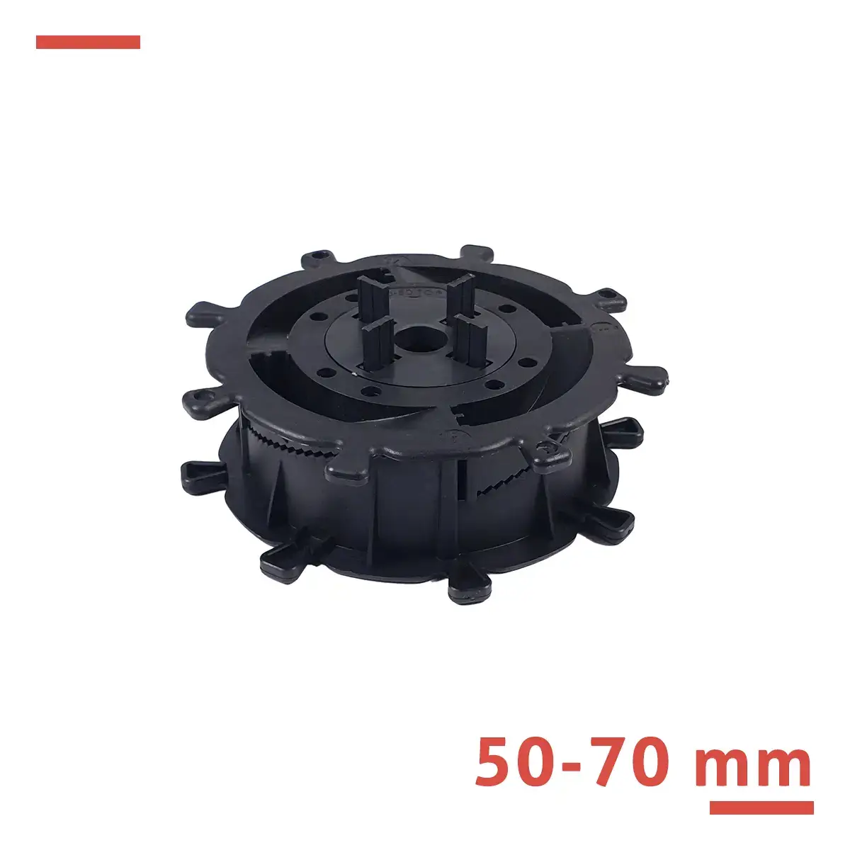 Regulowany wspornik tarasowy serii SPIRAL 50-70 mm do płyt z fugą 5 mm