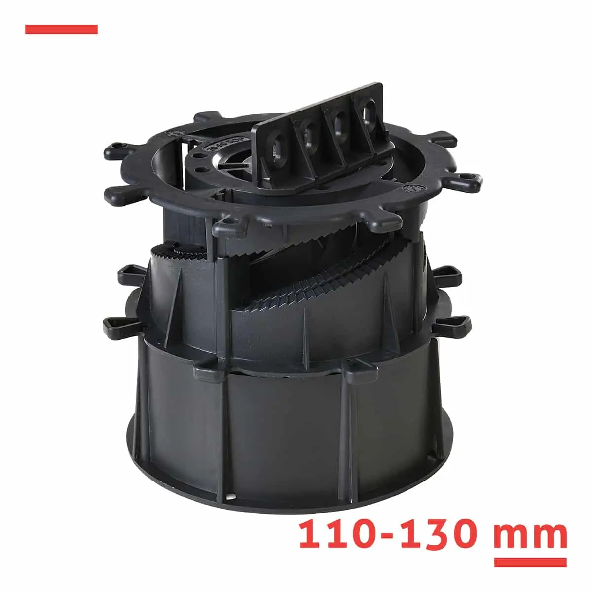 wspornik-tarasowy-regulowany-spiral-110-130-mm-dysk-adapter-do-legarow-01 Wspornik regulowany 90-110 mm