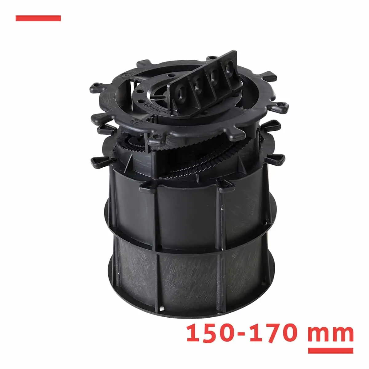 wspornik-tarasowy-regulowany-spiral-150-170-mm-dysk-adapter-do-legarow-01 Wspornik regulowany 90-110 mm