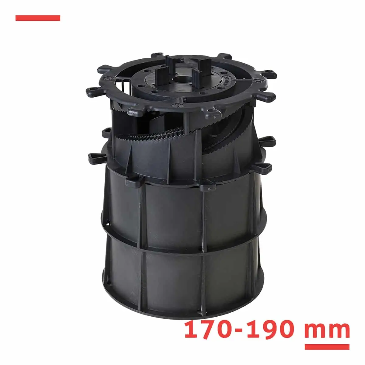 Regulowany wspornik tarasowy serii SPIRAL 10-17 mm do płyt z fugą 3 mm