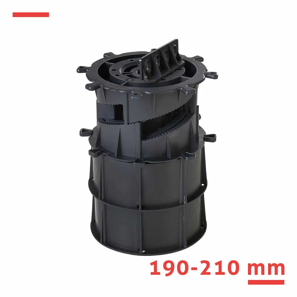 wspornik-tarasowy-regulowany-spiral-190-210-mm-dysk-adapter-do-legarow-01 Wspornik regulowany 90-110 mm