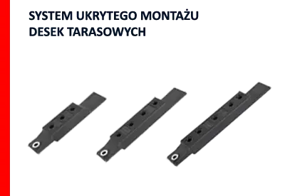 System ukrytego montażu desek tarasowych