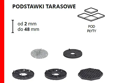 Podstawki pod płyty tarasowe