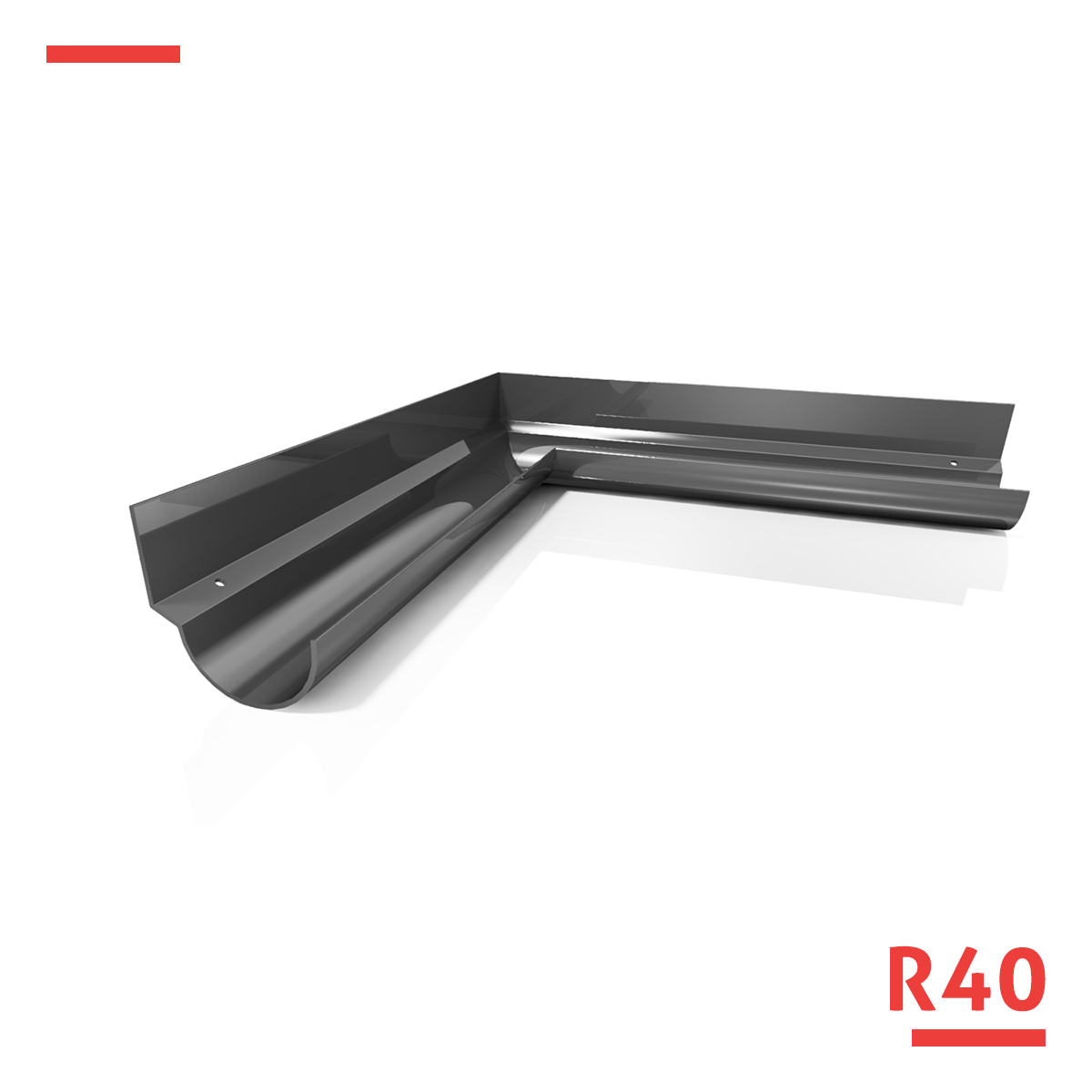 Narożnik wewnętrzny 90° rynny ProfPlast R40